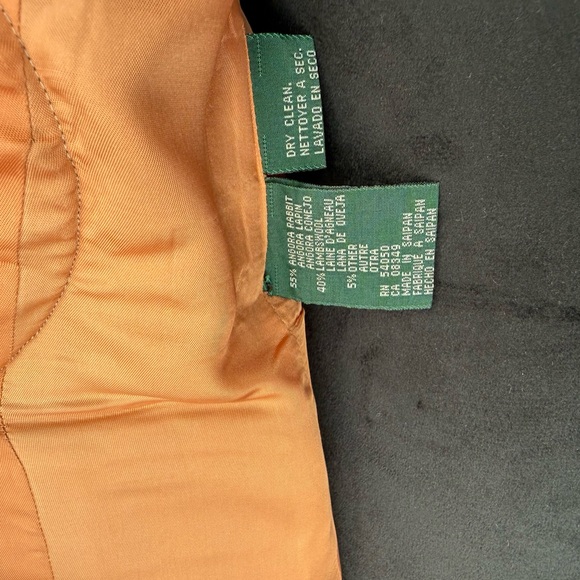 Vintage Lauren Ralph Lauren Angora-Wool Varsity Crest Blazer - Size 8 w/patches - Picture 9 of 16